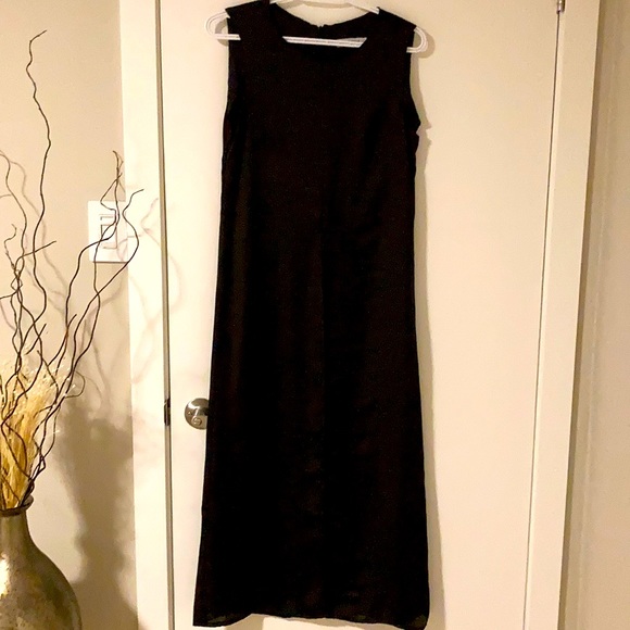 Black, Satin-Finish Long Tunic, Size 2 - Picture 1 of 7